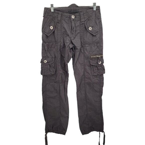 Suko combat womens 3 gray hiking cargo pants cinch hems 100% Cotton - Picture 1 of 7